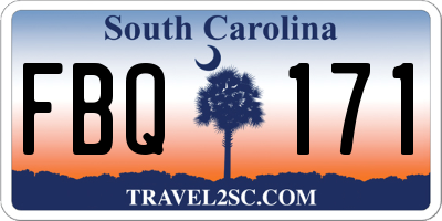 SC license plate FBQ171