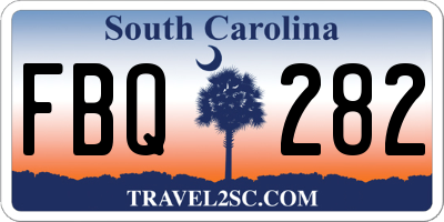 SC license plate FBQ282