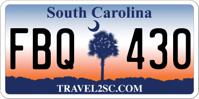 SC license plate FBQ430