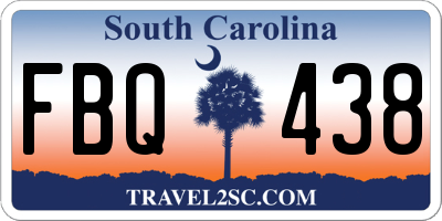 SC license plate FBQ438