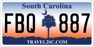 SC license plate FBQ887