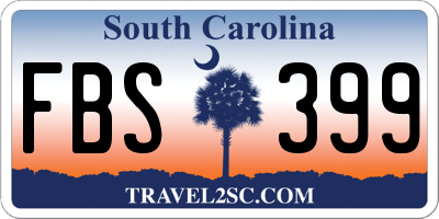 SC license plate FBS399