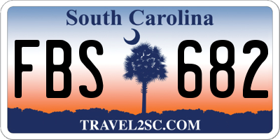 SC license plate FBS682