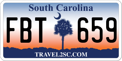 SC license plate FBT659