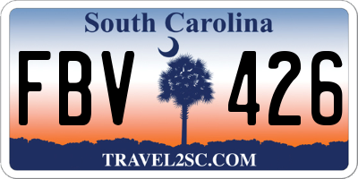 SC license plate FBV426