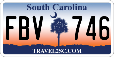 SC license plate FBV746