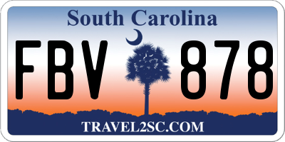 SC license plate FBV878