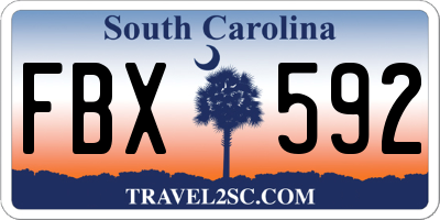 SC license plate FBX592