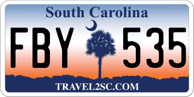 SC license plate FBY535