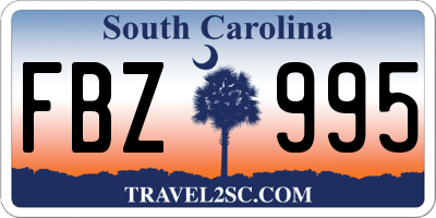 SC license plate FBZ995