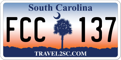 SC license plate FCC137
