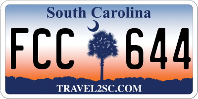 SC license plate FCC644