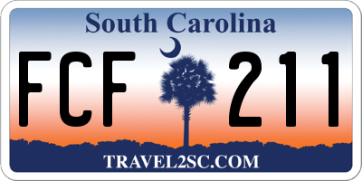 SC license plate FCF211