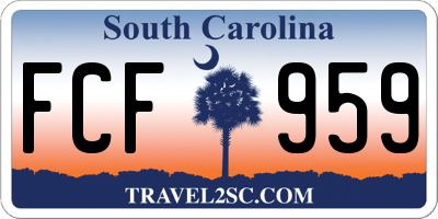 SC license plate FCF959