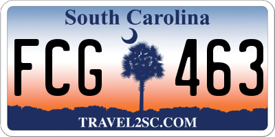 SC license plate FCG463