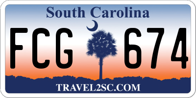 SC license plate FCG674