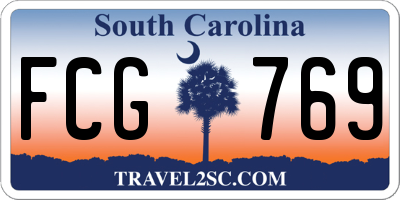 SC license plate FCG769