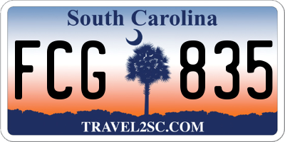 SC license plate FCG835