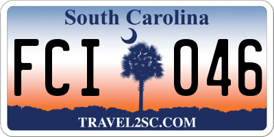 SC license plate FCI046