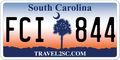 SC license plate FCI844
