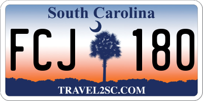 SC license plate FCJ180