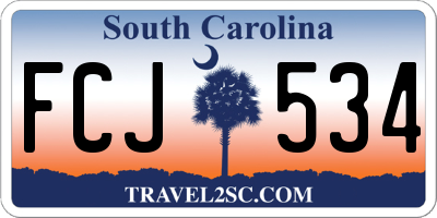 SC license plate FCJ534