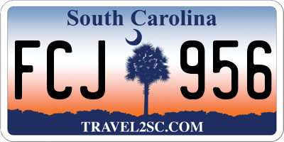 SC license plate FCJ956
