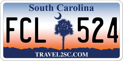 SC license plate FCL524