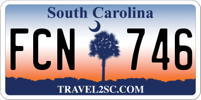 SC license plate FCN746