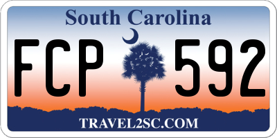 SC license plate FCP592