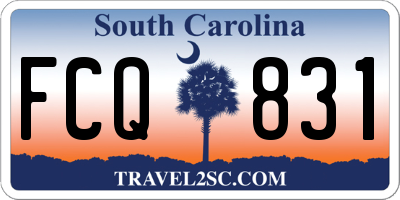 SC license plate FCQ831
