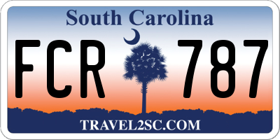 SC license plate FCR787