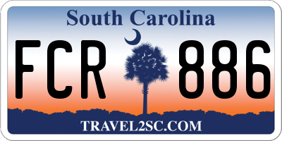 SC license plate FCR886
