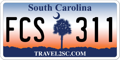 SC license plate FCS311