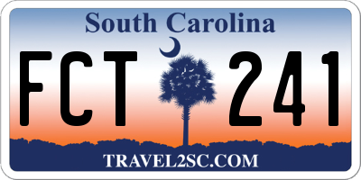 SC license plate FCT241
