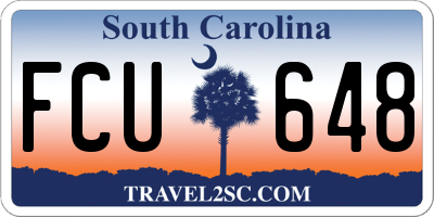SC license plate FCU648