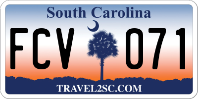 SC license plate FCV071