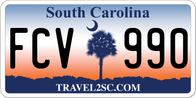 SC license plate FCV990