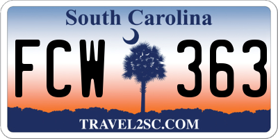 SC license plate FCW363