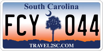 SC license plate FCY044