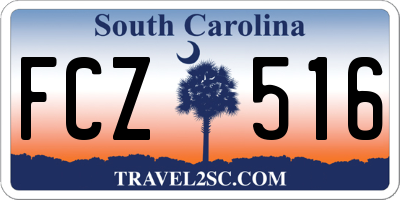 SC license plate FCZ516