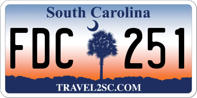 SC license plate FDC251