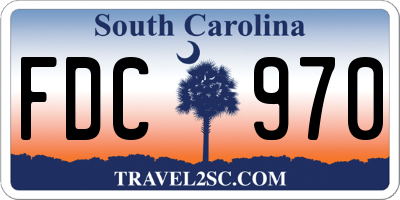 SC license plate FDC970