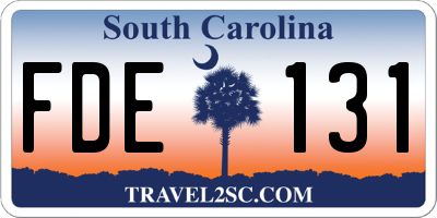 SC license plate FDE131