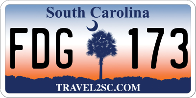 SC license plate FDG173