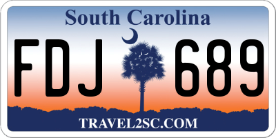 SC license plate FDJ689