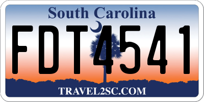 SC license plate FDT4541