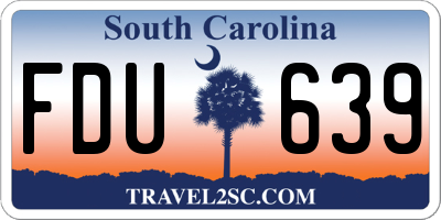 SC license plate FDU639