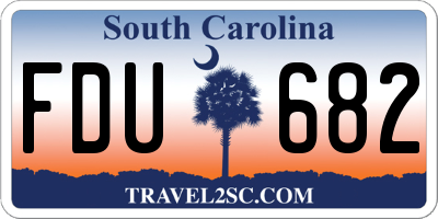 SC license plate FDU682