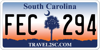 SC license plate FEC294